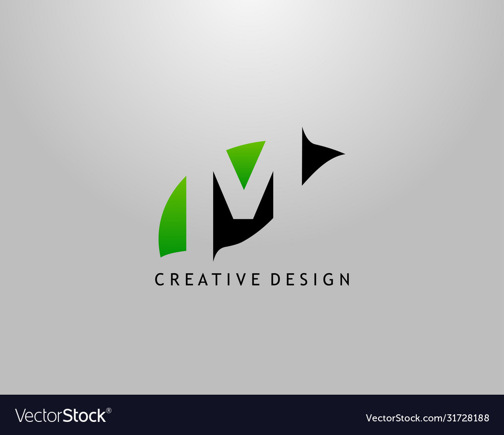 M letter logo modern abstract hidden