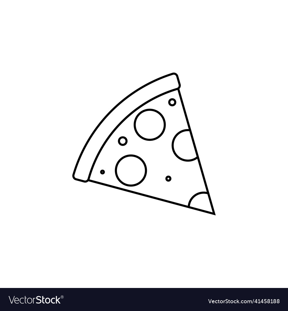 Pizza line icon fast food outline logo linear Vector Image