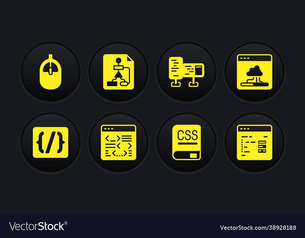Set programming language syntax cloud technology vector image Set programming language syntax cloud technology