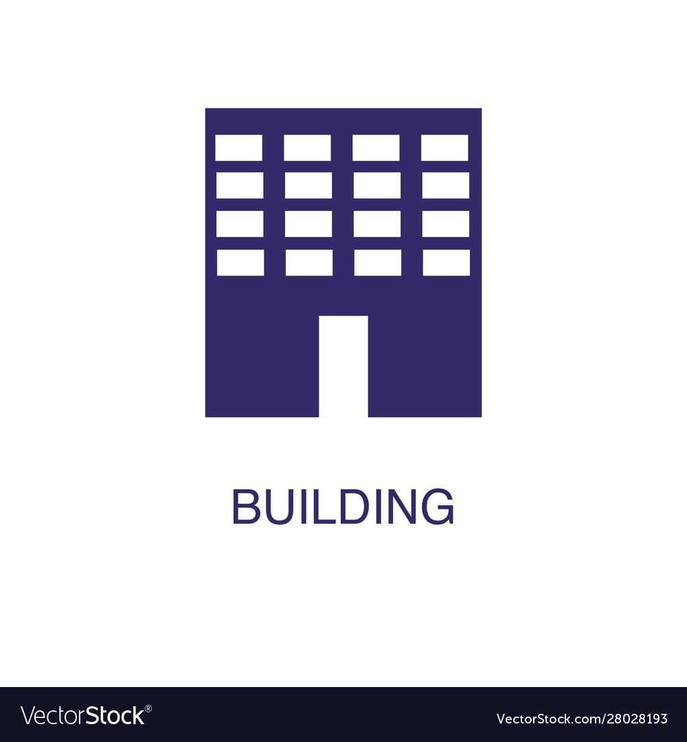 Building element in flat simple style on white