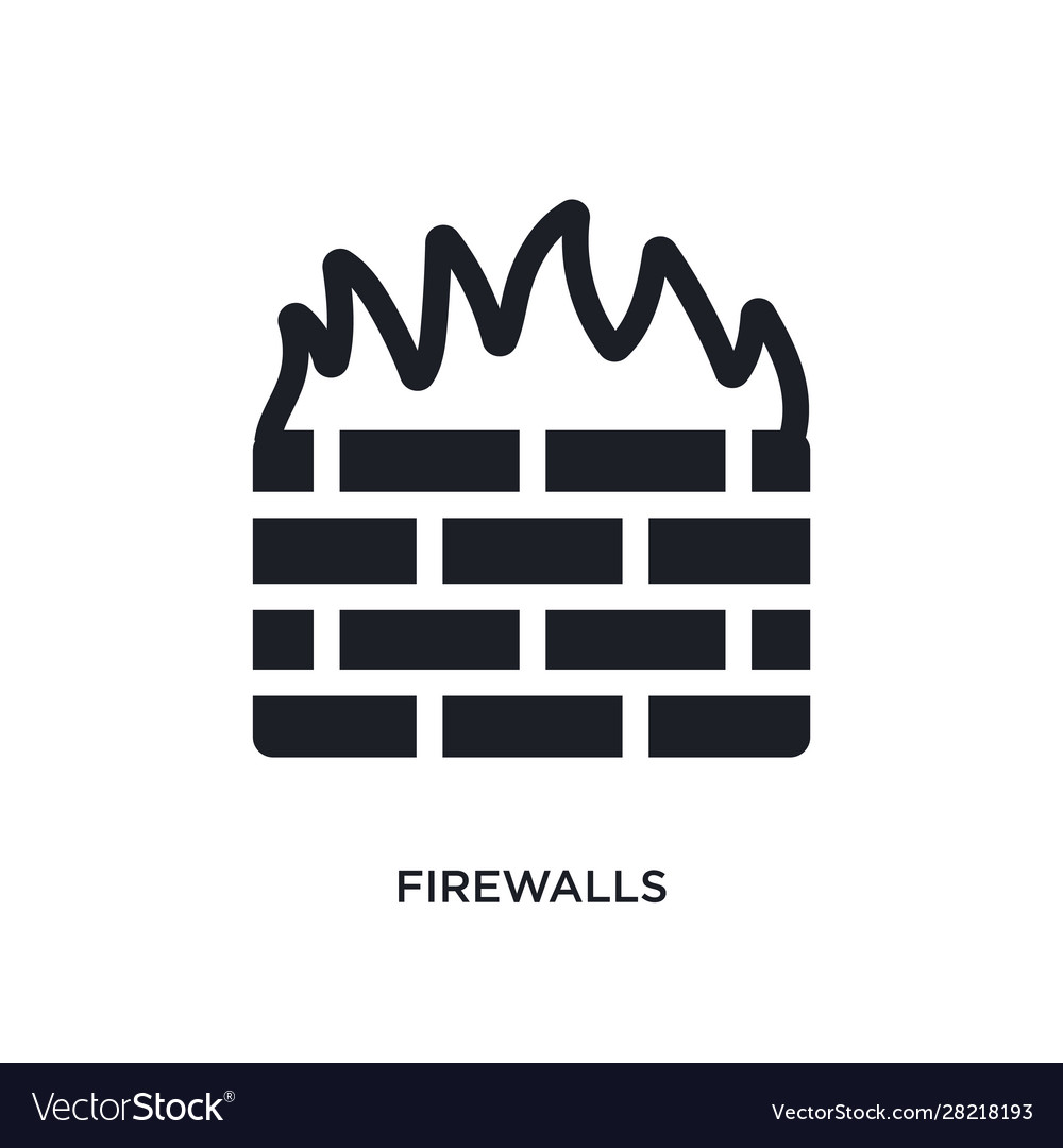Firewalls isolated icon simple element from