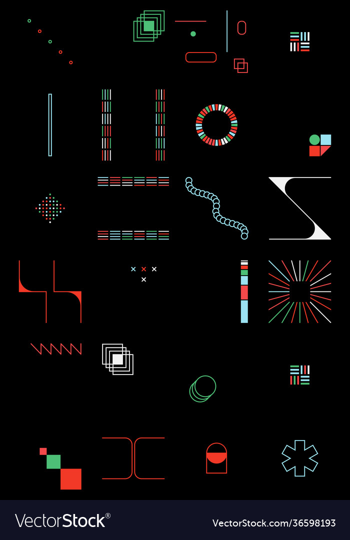 Linear abstract pattern vector image Linear abstract pattern