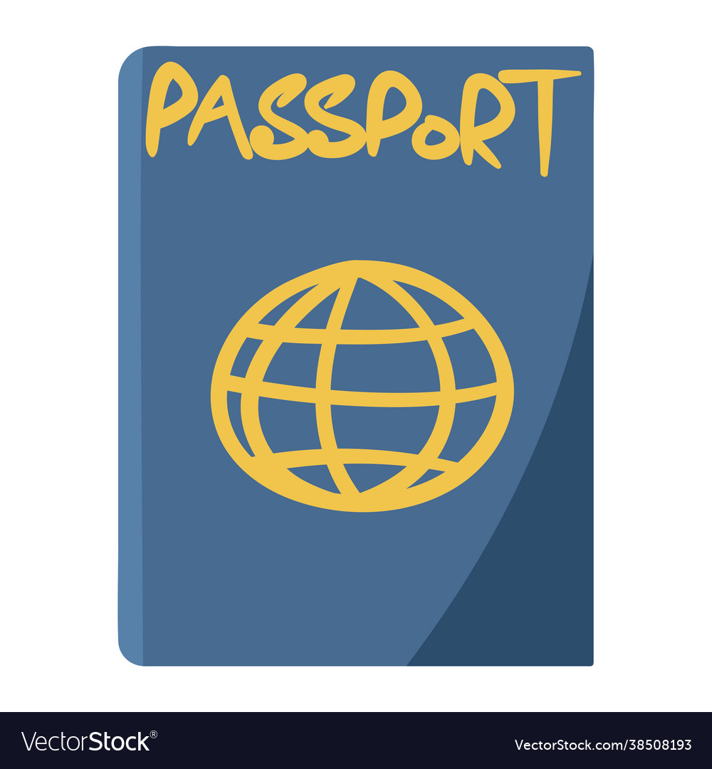 Pass isoliert auf weißem Hintergrund Reise vector image Pass isoliert auf weißem Hintergrund Reise