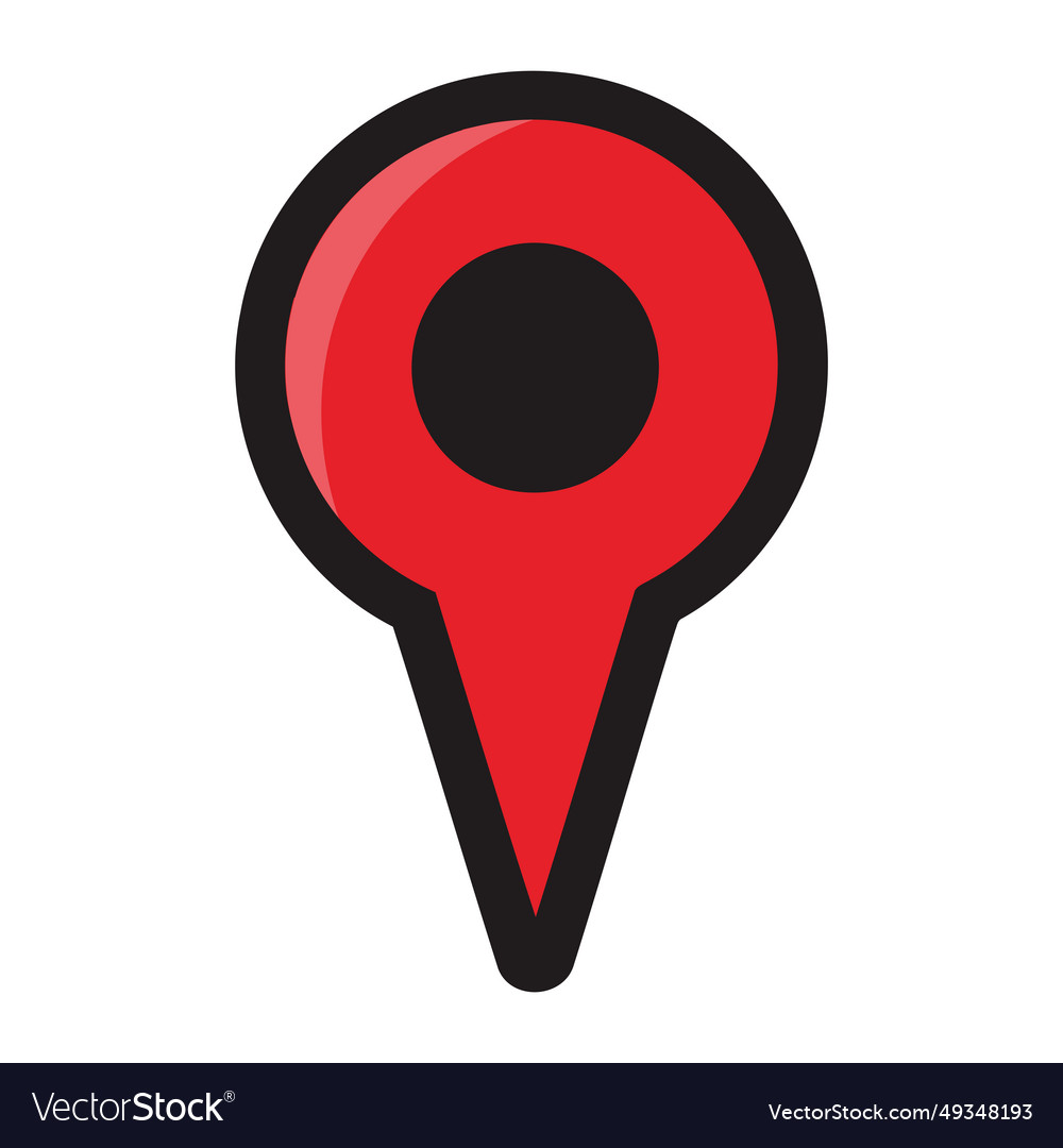 Pin icon location pictogram layout