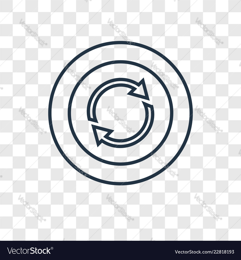 Reload concept linear icon isolated Vector Image Reload concept linear icon isolated
