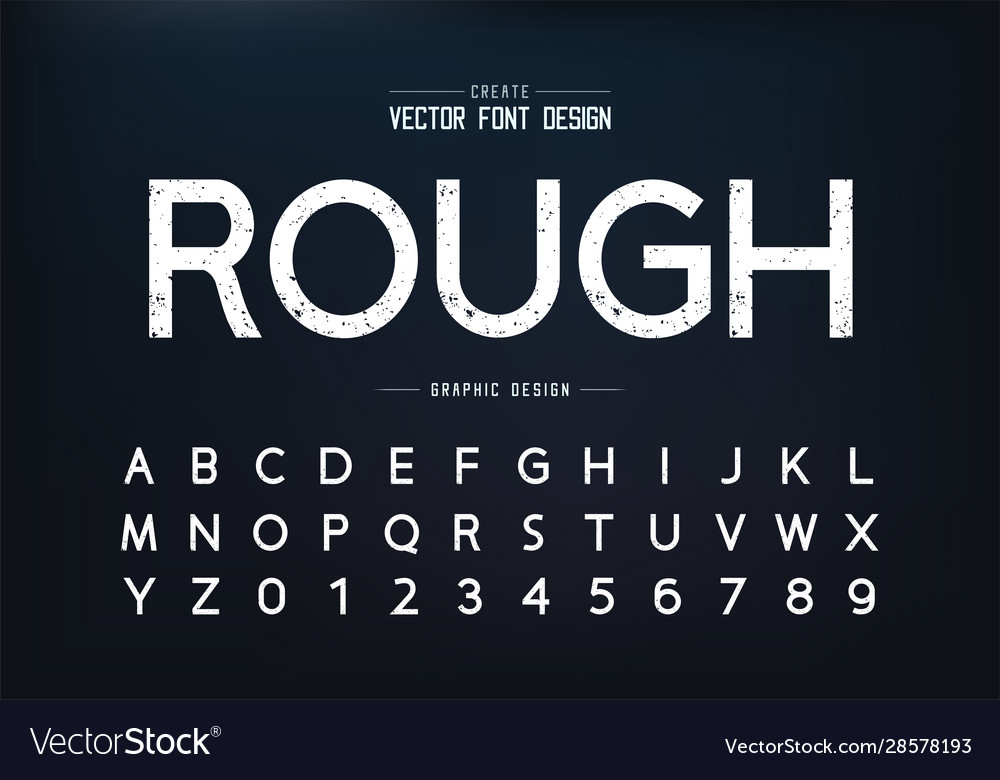 Rough Texture Alphabet Font