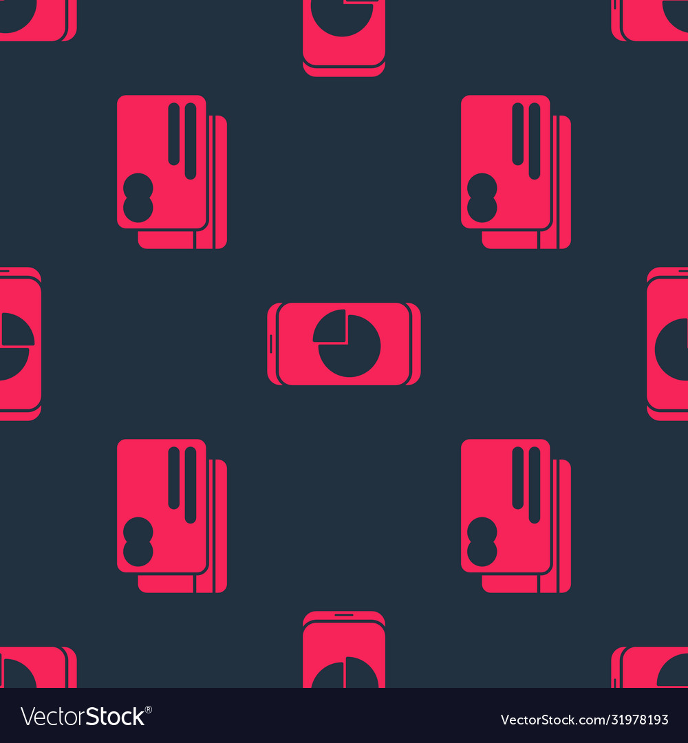 Set credit card and mobile phone with graph chart vector image Set credit card and mobile phone with graph chart