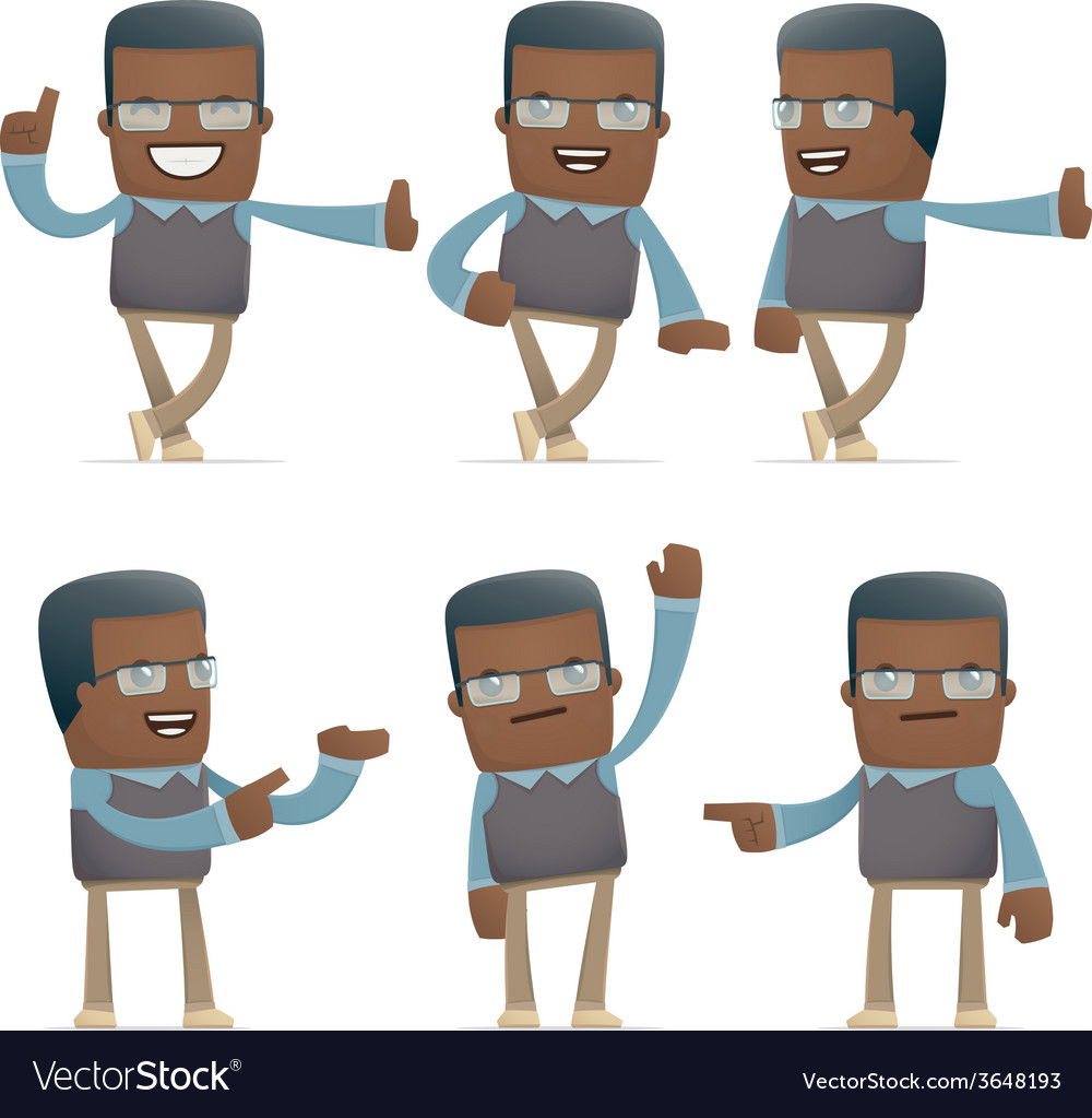 Set of teacher character in different poses