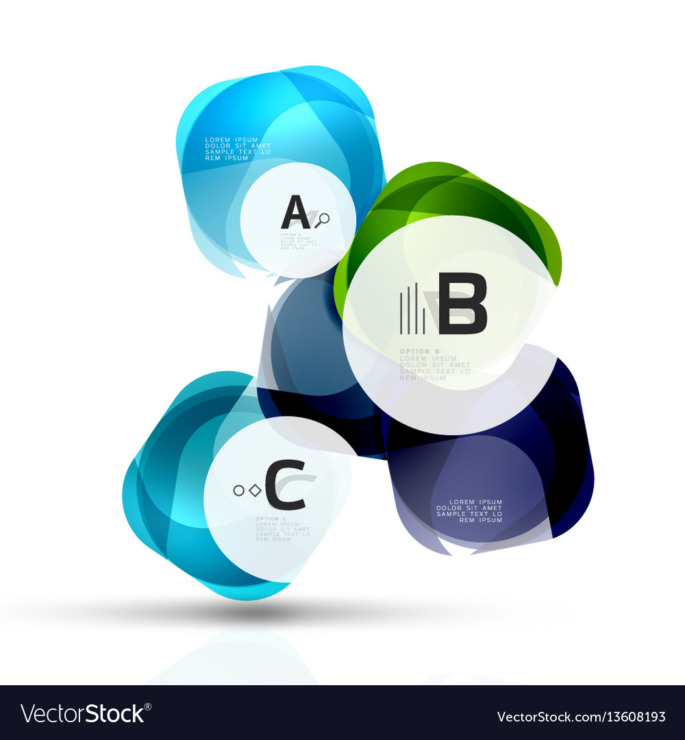Shiny blank web option boxes vector image Shiny blank web option boxes