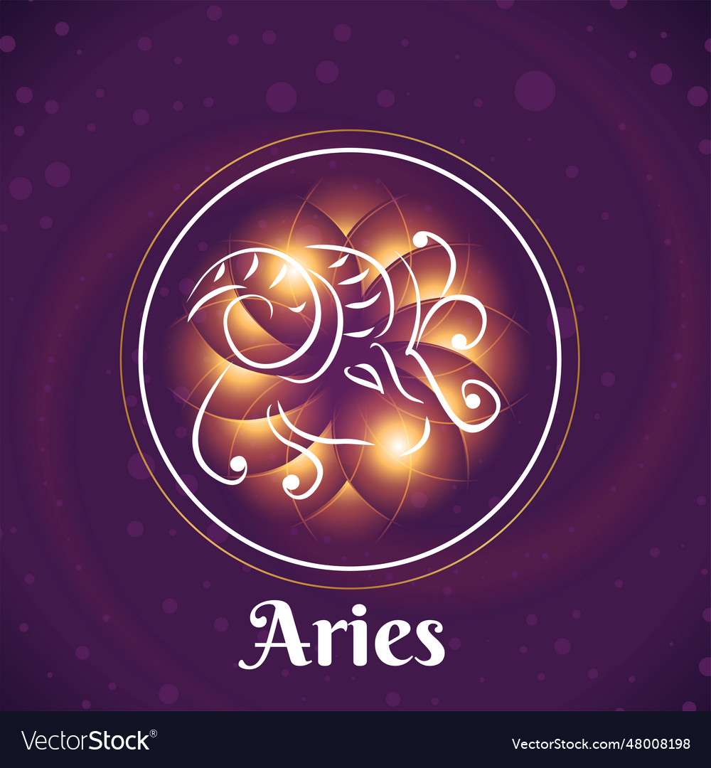 Aries sign 3 Royalty Free Vector Image - VectorStock