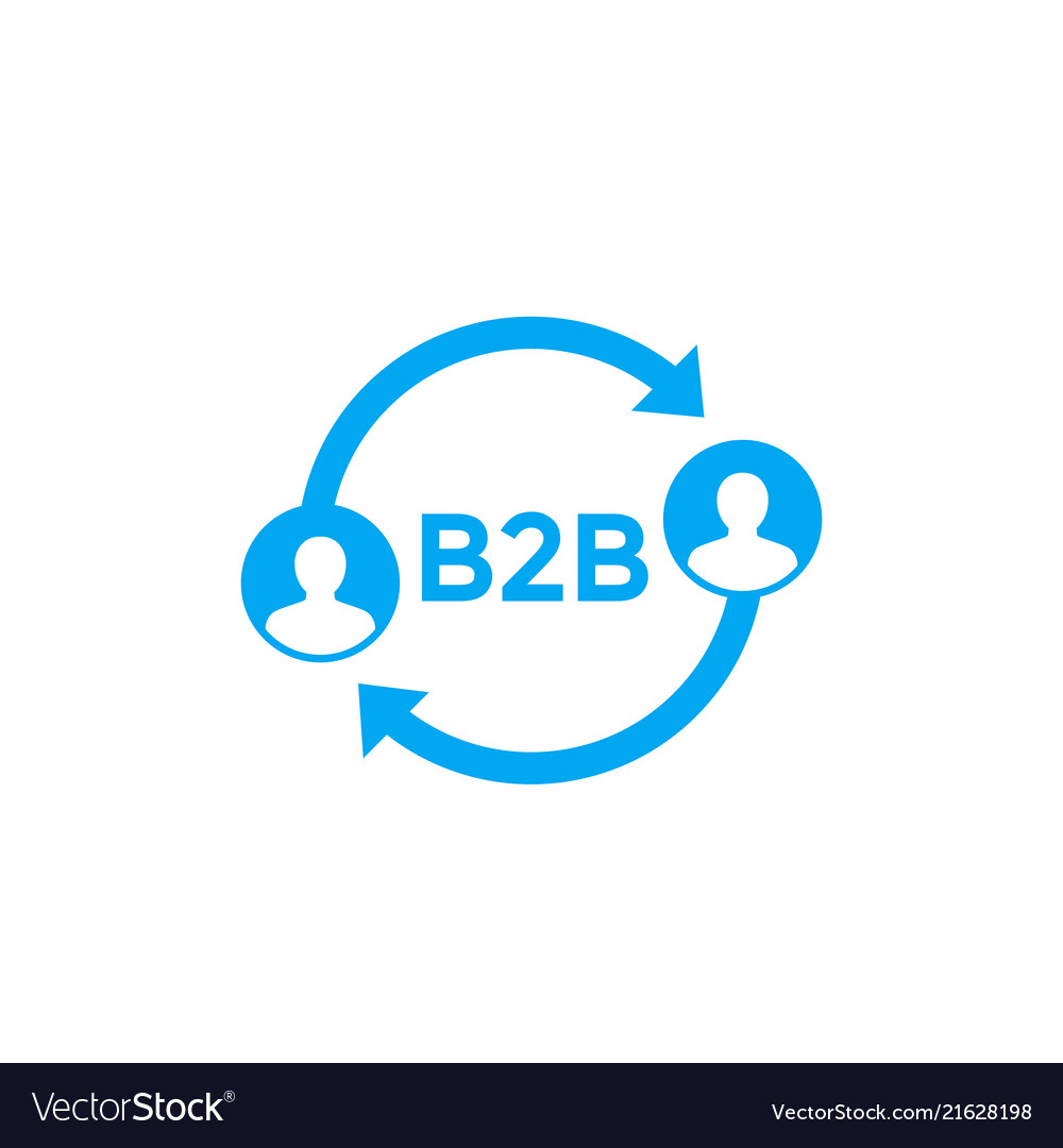 B2b icon on white Royalty Free Vector Image - VectorStock