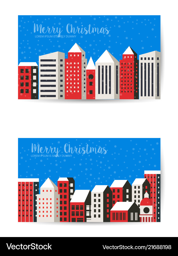 Christmas winter landscape Royalty Free Vector Image