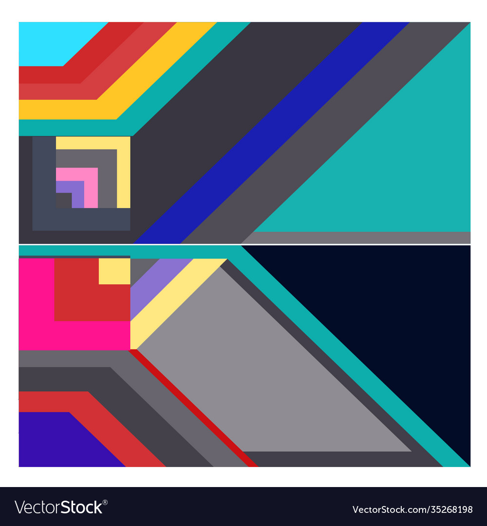 Colorful geometric and curve background pattern