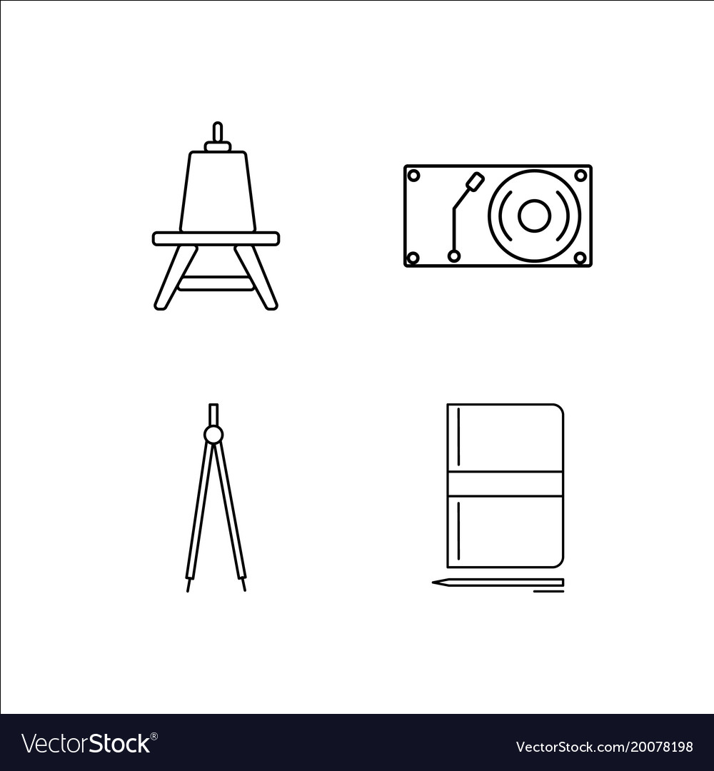 Design and studio simple linear icon setsimple