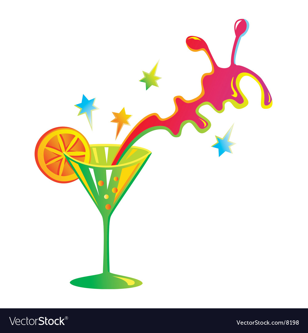 Festive cocktail Royalty Free Vector Image - VectorStock