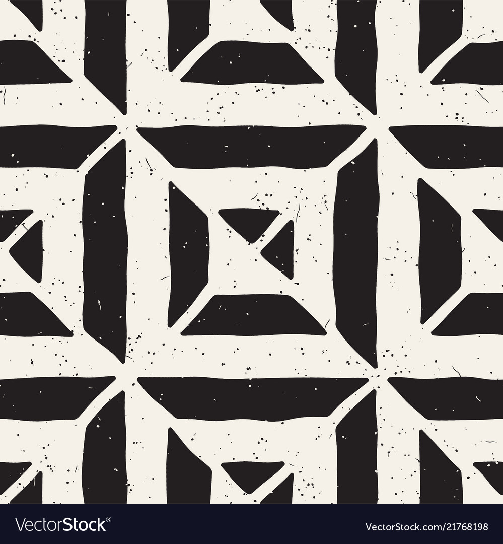 Hand drawn seamless repeating pattern with lines vector image Hand drawn seamless repeating pattern with lines