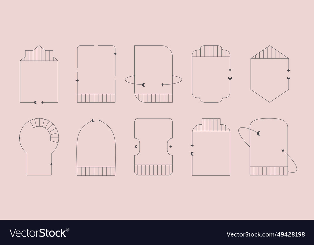Minimal aesthetic linear frames arches
