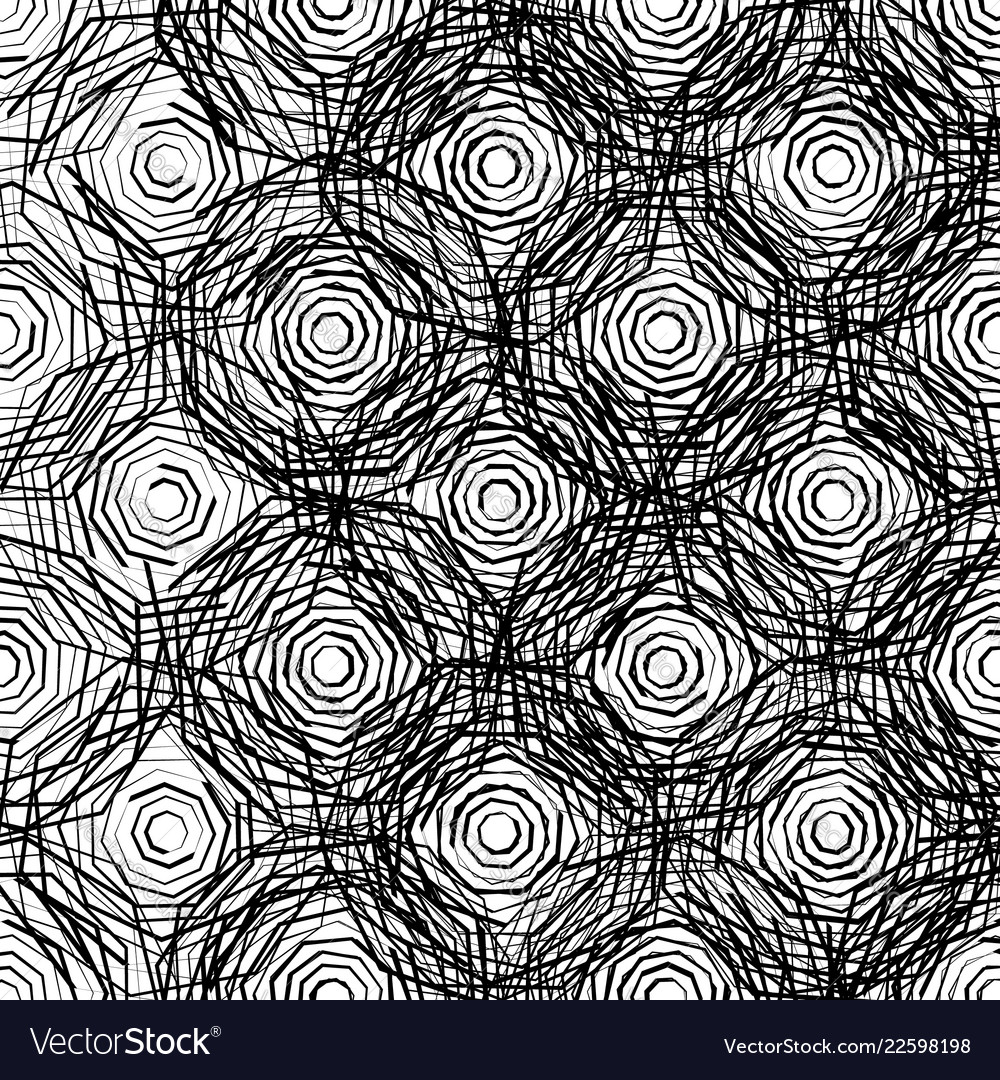 Monochrome texture with random octagons edgy