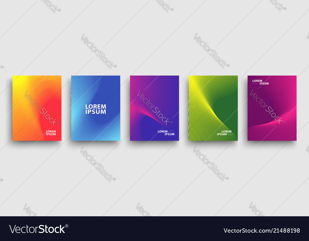 Simple modern covers template design set vector image Simple modern covers template design set