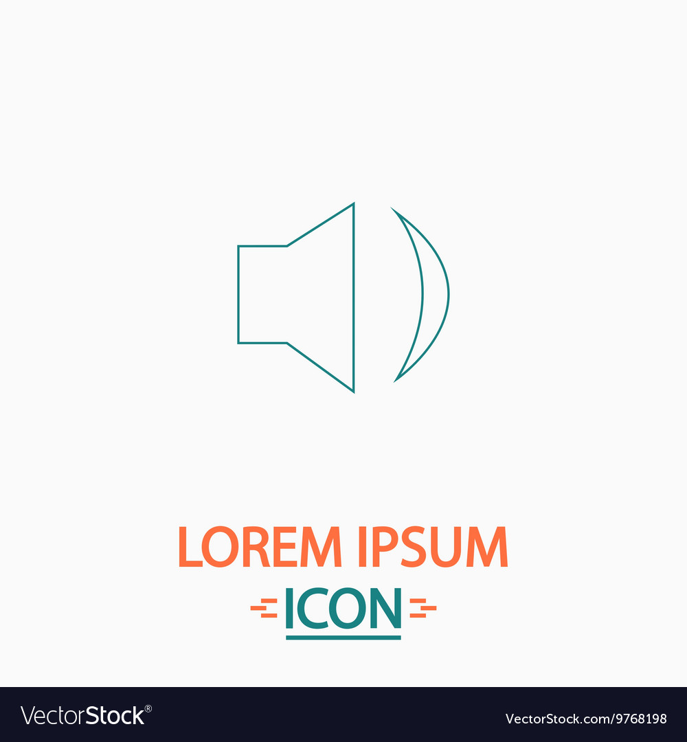 Speaker computer symbol vector image Speaker computer symbol