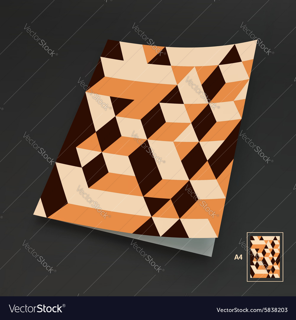 A4 business blank 3d blocks structure background