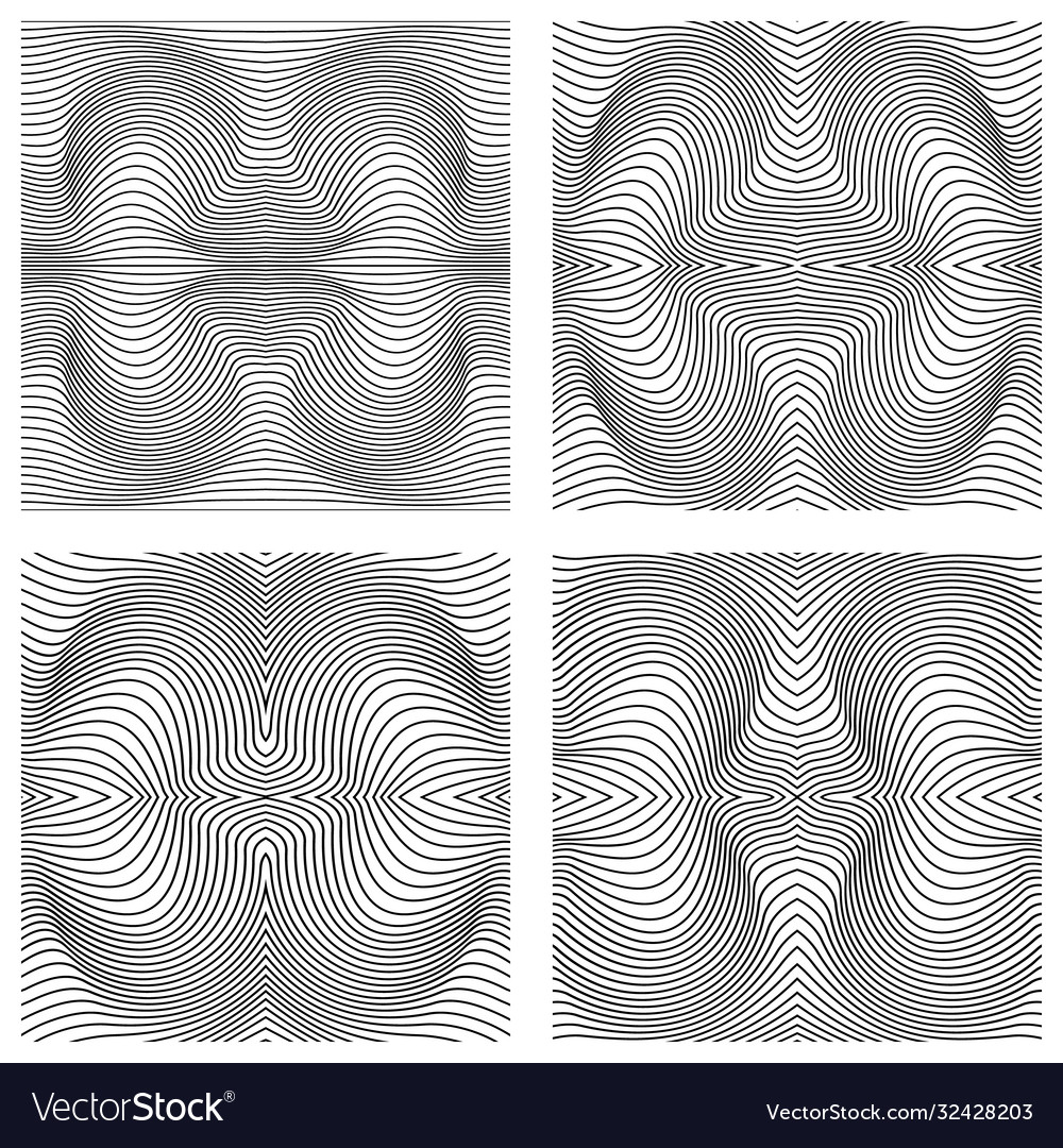 Abstract line patterns set