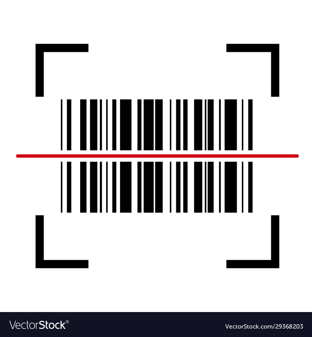 Barcode icon bar code for web app ui design vector image Barcode icon bar code for web app ui design