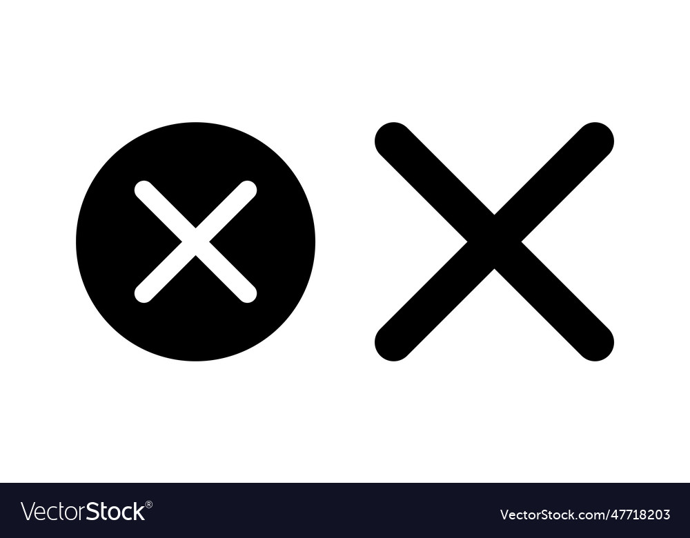 Close icon delete remove cancel exit symbol vector image Close icon delete remove cancel exit symbol