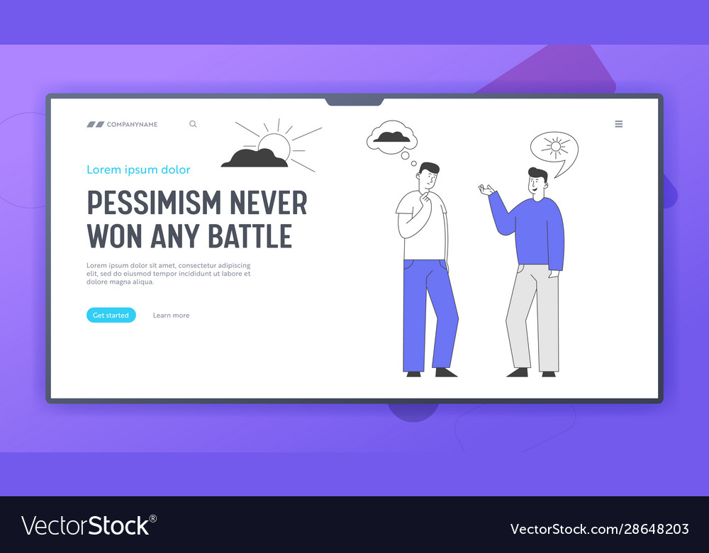 Different points view website landing page vector image Different points view website landing page