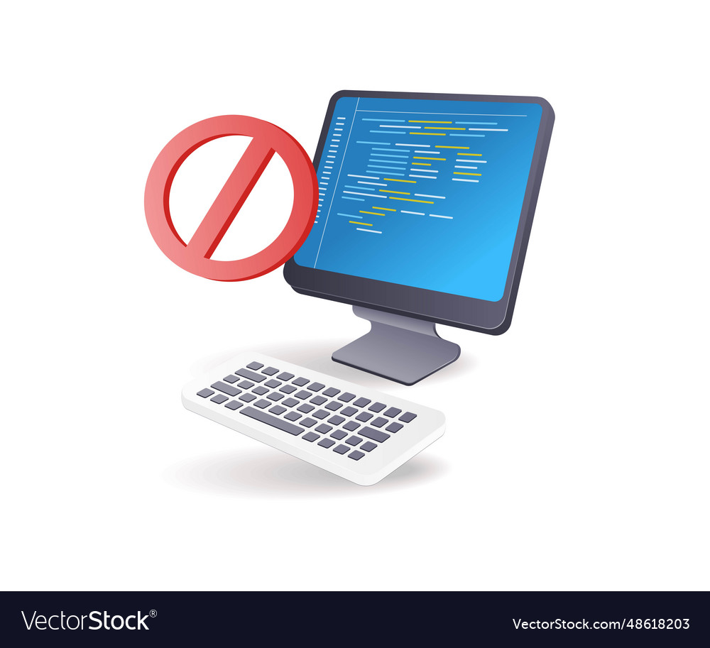 Fehler Computerprogramm Warnung vector image Fehler Computerprogramm Warnung