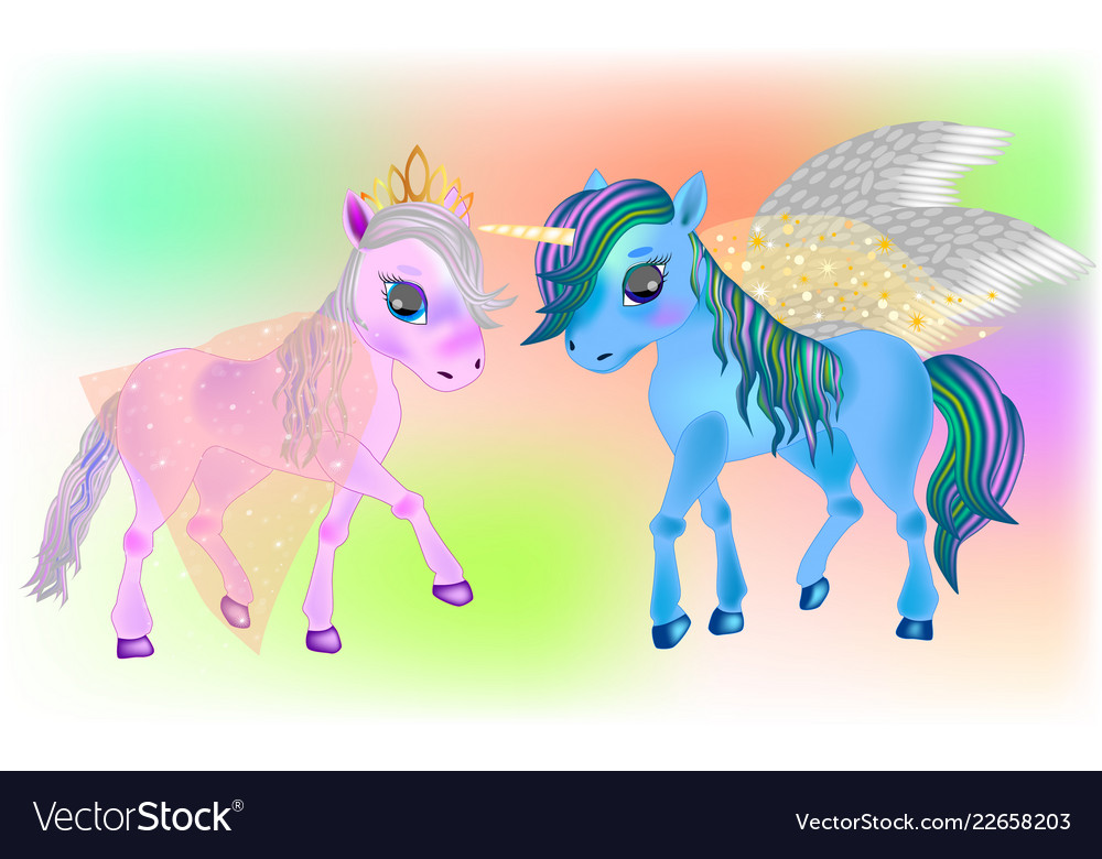 Fairy Pegasus und schöne Ponys