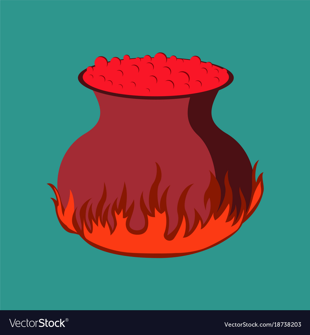 Flat on background of potion cauldron
