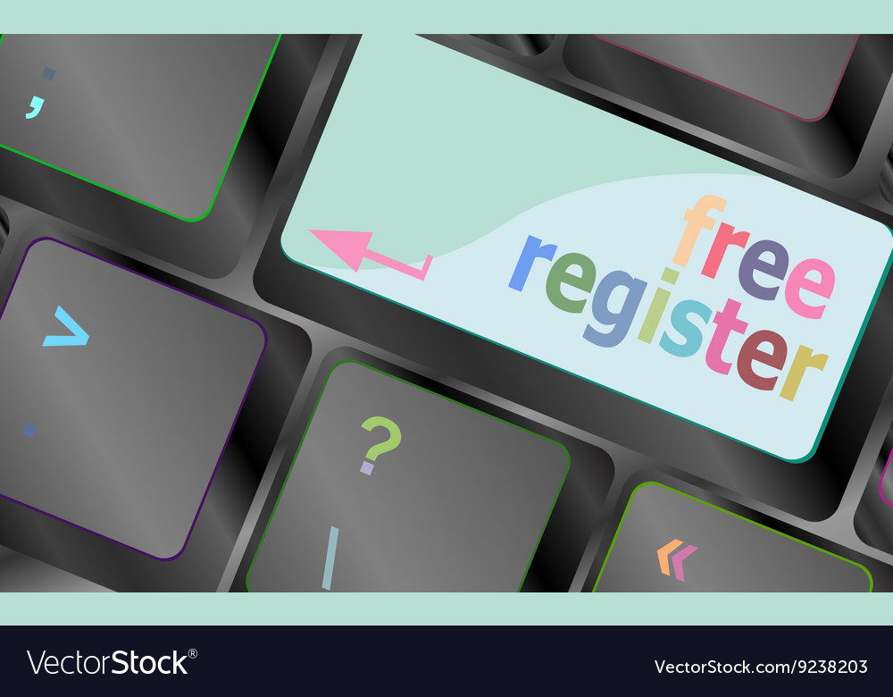 Free register computer key showing internet login