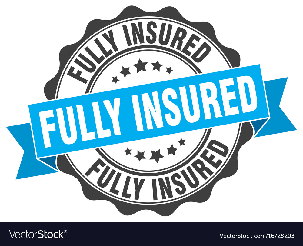 Fully Insured Stamp Sign Seal Royalty Free Vector Image