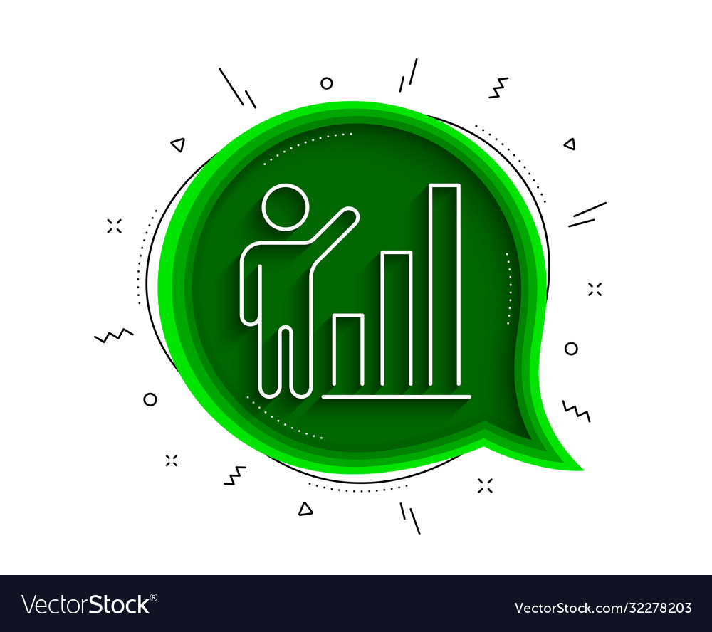 Graph line icon column chart sign vector image Graph line icon column chart sign