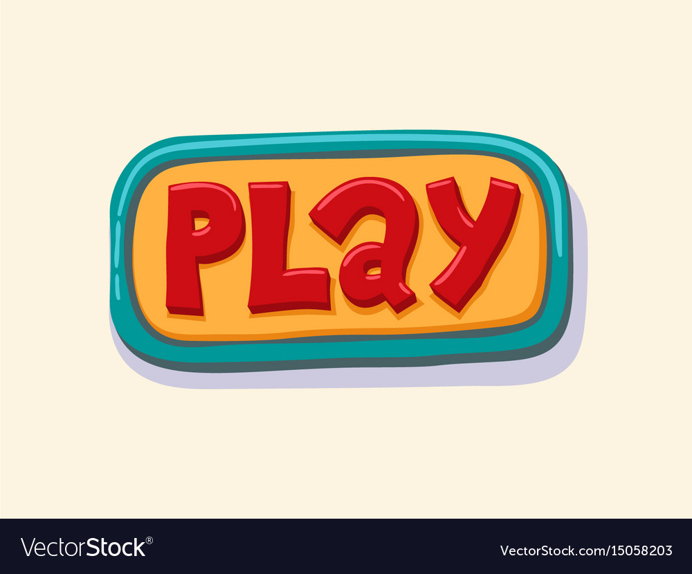 Hand drawn play web button internet