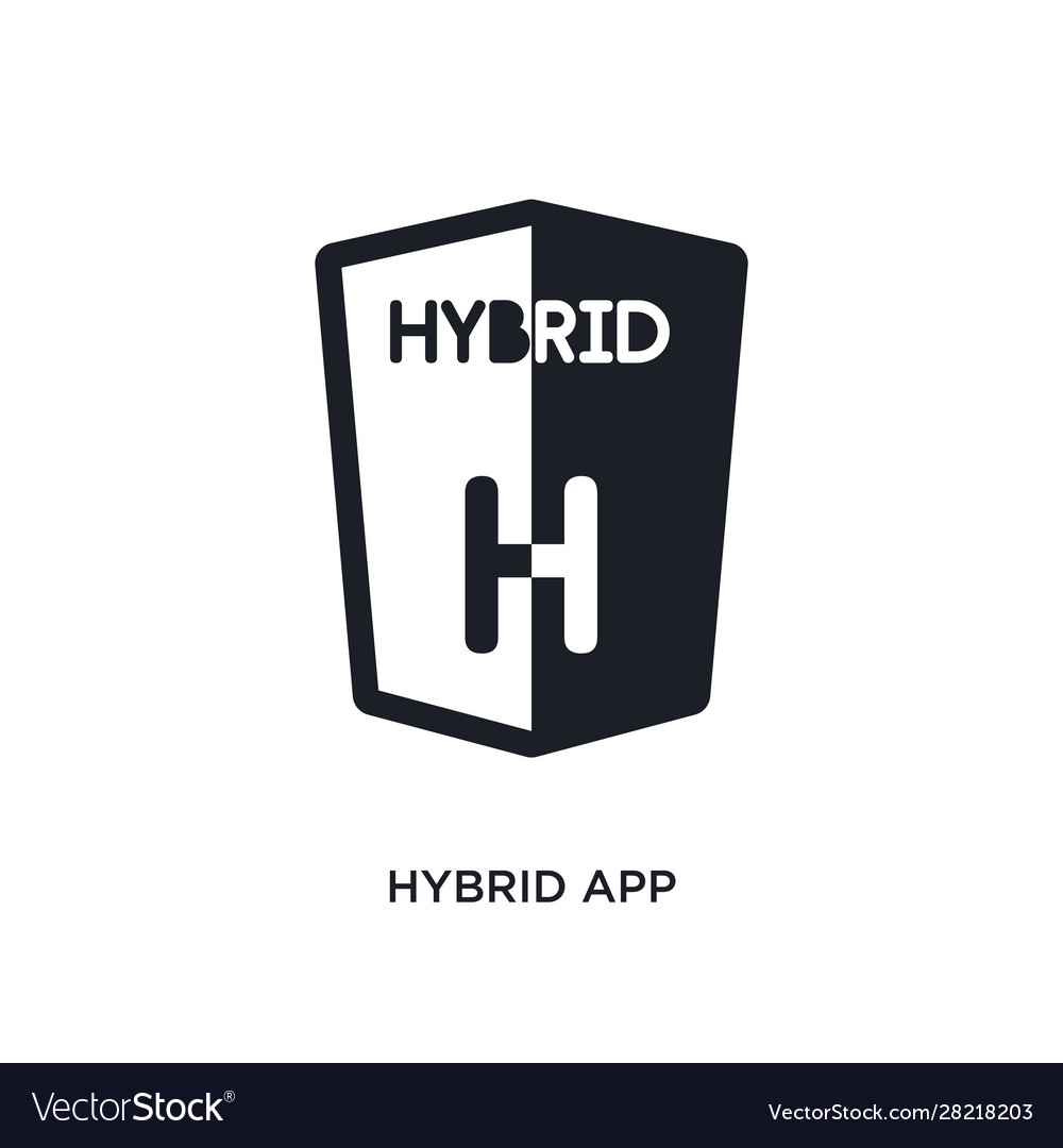 Hybrid app isolated icon simple element from Vector Image