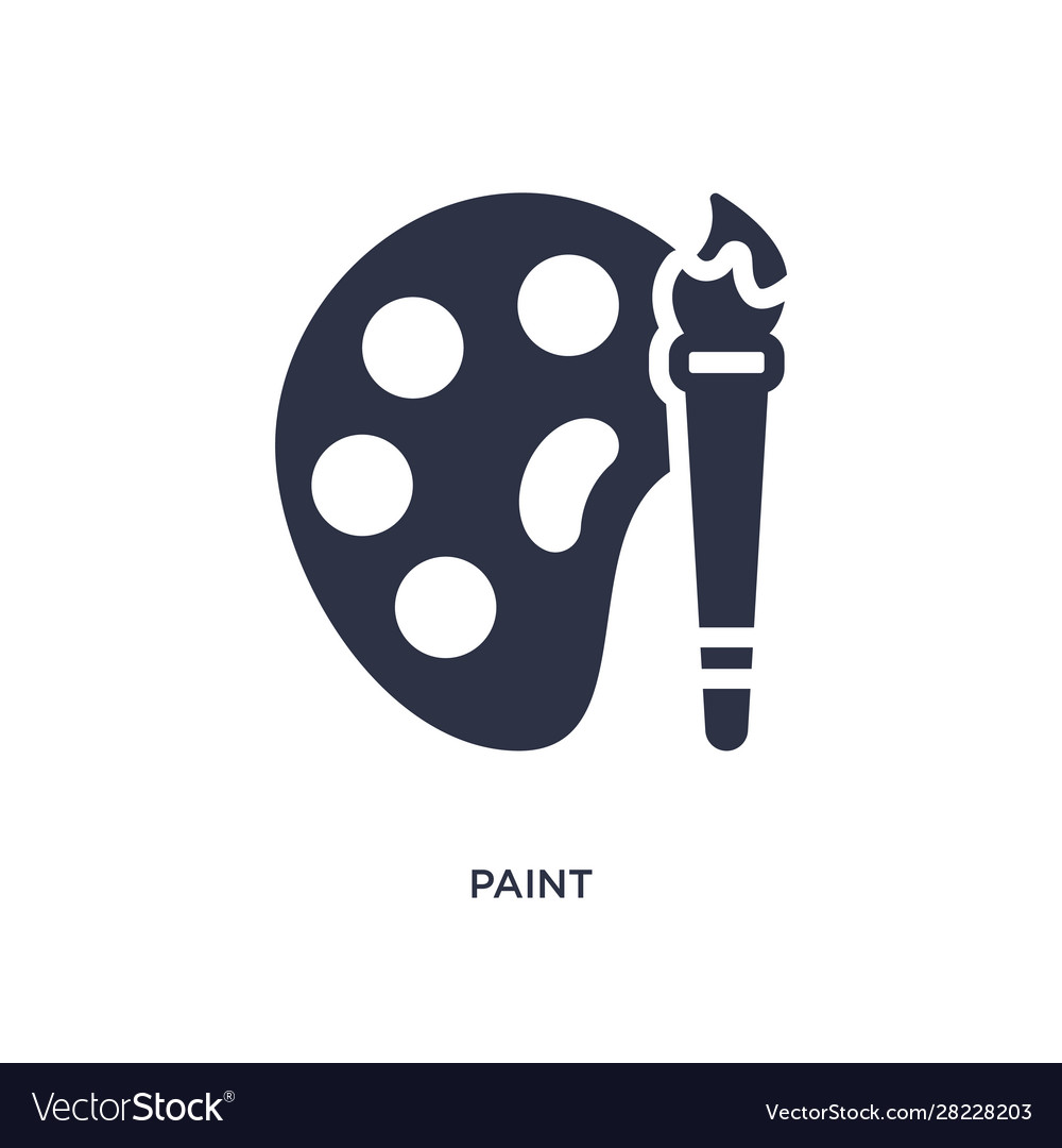 Paint icon on white background simple element