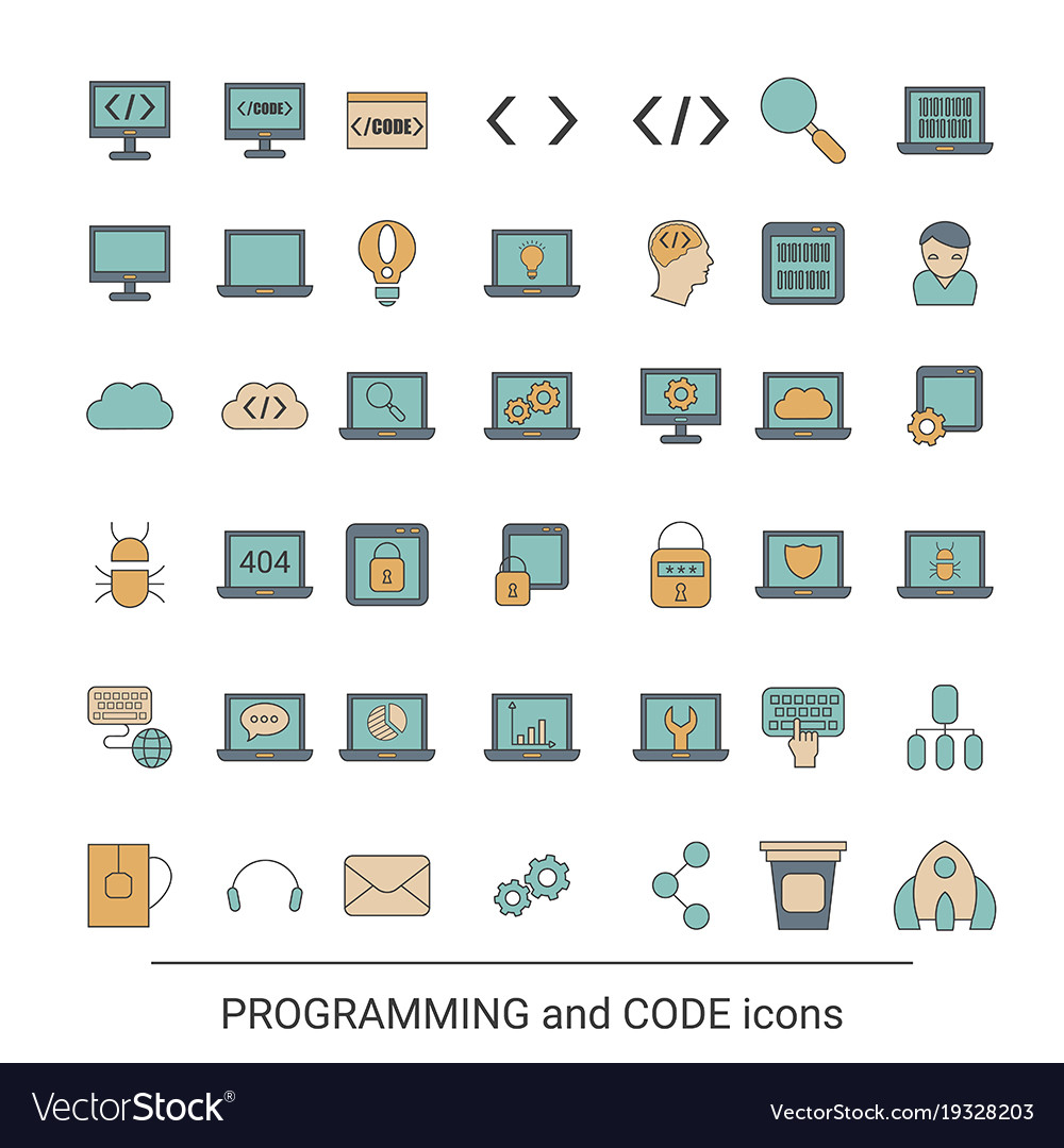 Programming icon set