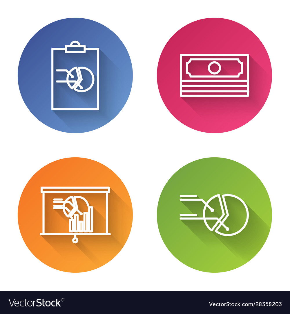 Set line clipboard with graph chart stacks paper vector image Set line clipboard with graph chart stacks paper