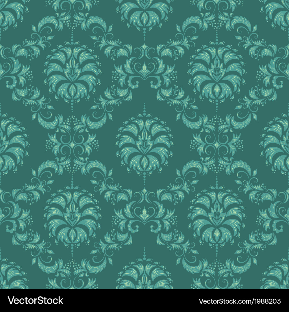 Vintage damask seamless pattern Royalty Free Vector Image