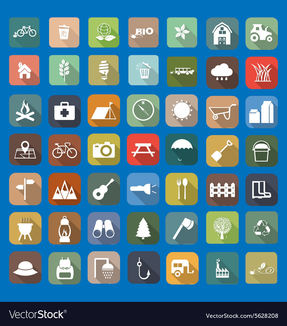 49 universal flat icons