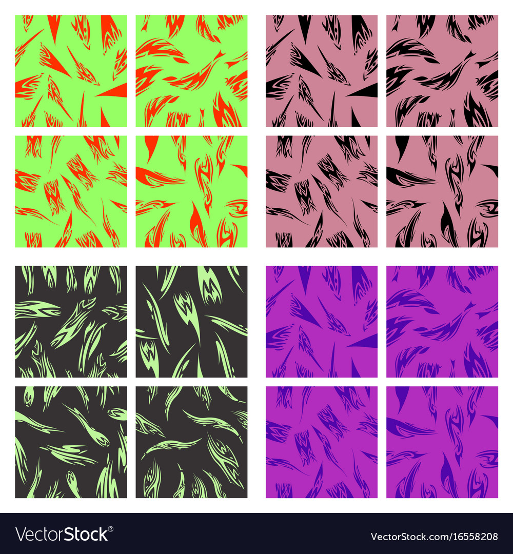 Assembly of patterns in striped style