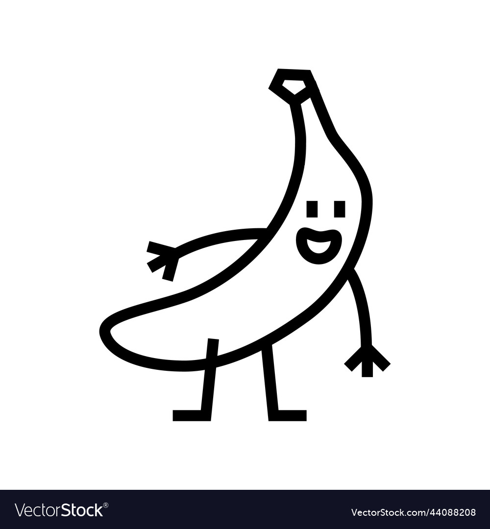 Banana Zeichenlinie Symbol