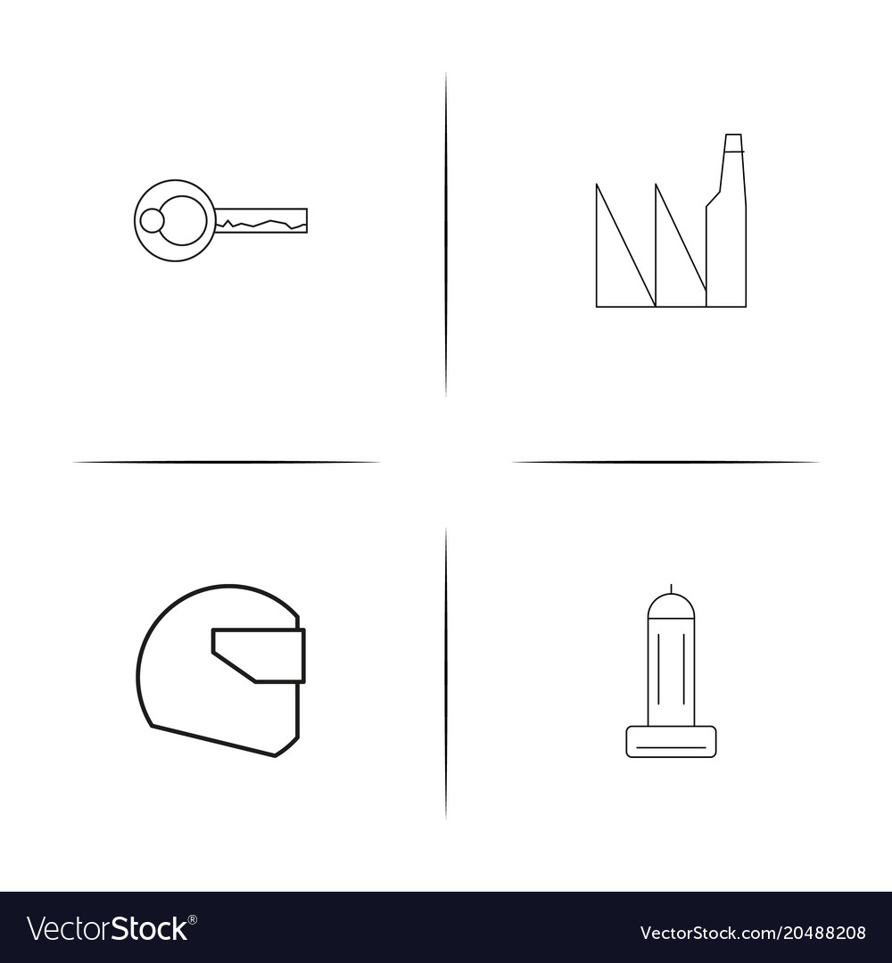 Buildings and constructions simple linear icons