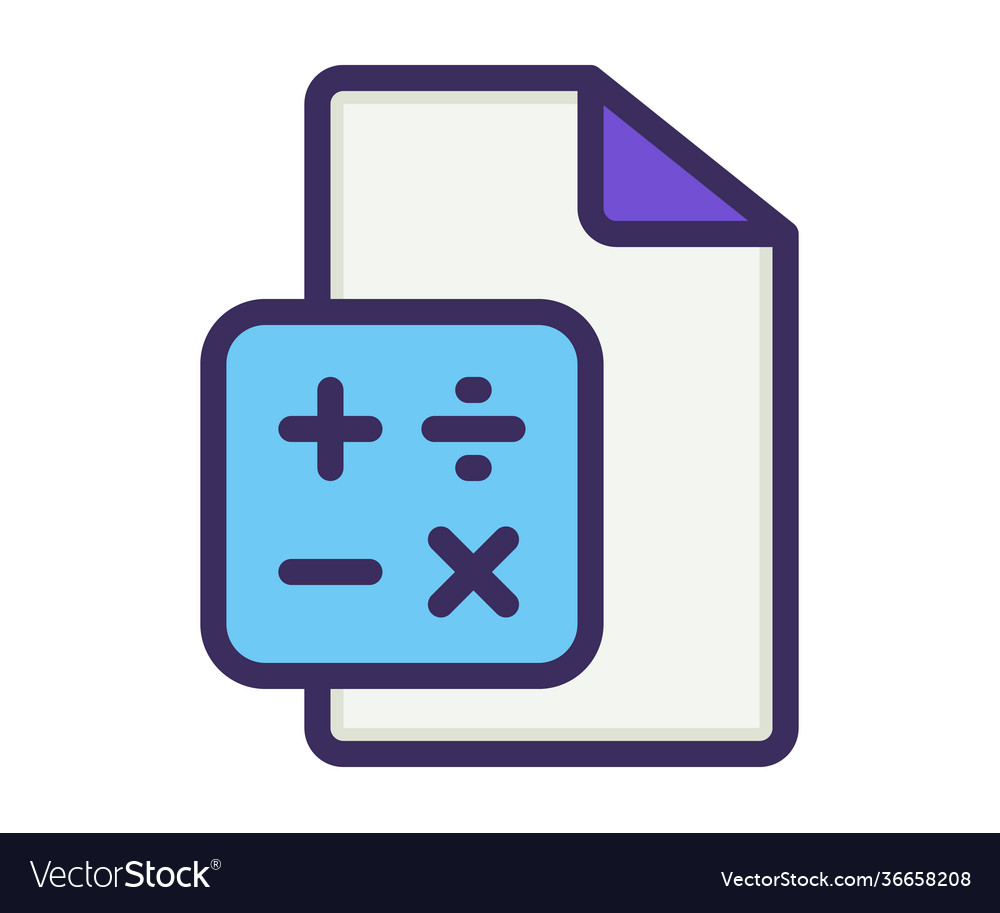 Calculate paper report single isolated icon