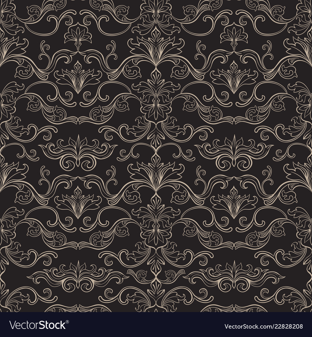 Damask vintage seamless pattern