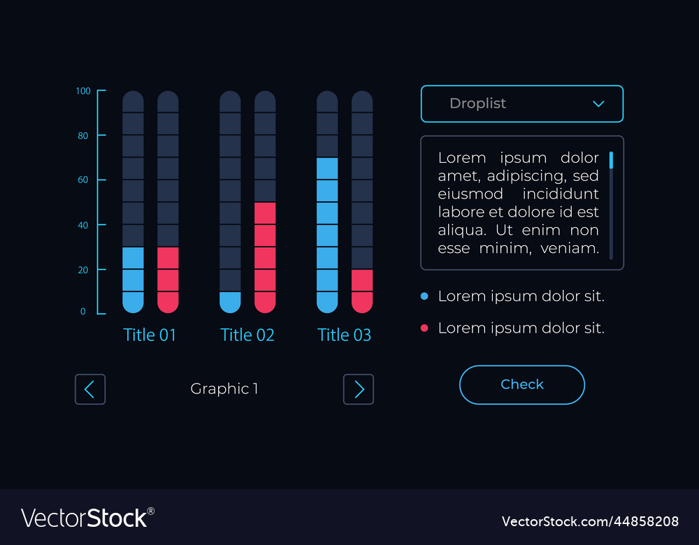 Diagramm mit Pfeilen ui Element Vorlage