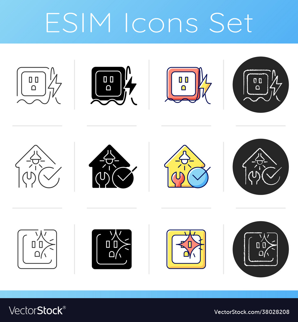 Elektrische Service-Icons Set