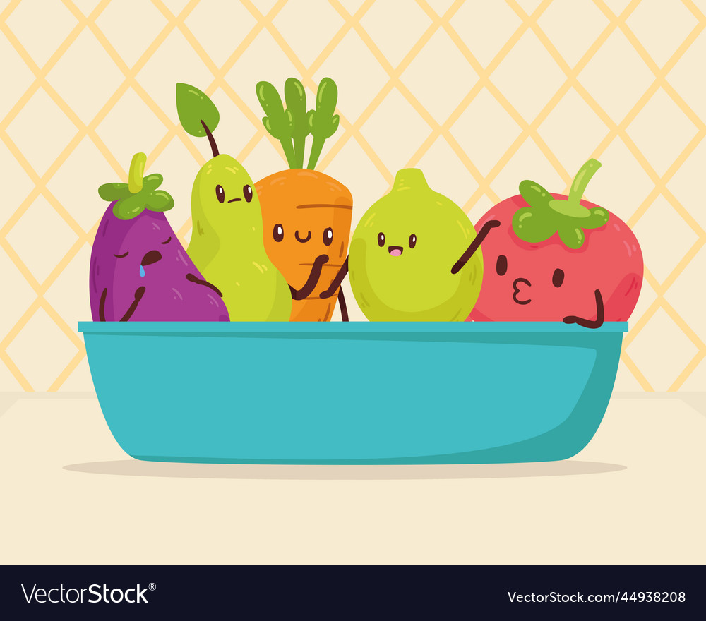 Fresh vegetables kawaii